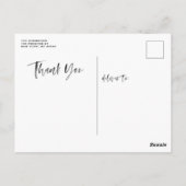 Carte Postale Superposition de lettrage pinceau blanc Mariage Re (Dos)