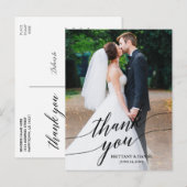 Carte Postale Superposition de photo de mariage de calligraphie  (Devant / Derrière)