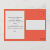 Carte Postale Superposition de script photo tendance Merci (Dos)