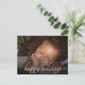 Carte Postale Superposition noire Vert Joyeux Vacances Votre Pho (Debout devant)