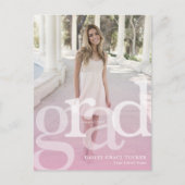 Carte Postale Superposition rose simple GRAD N'IMPORTE QUELLE An (Devant)