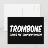 Carte Postale Superpouvoirs de trombone Musique de super-héros d (Devant / Derrière)