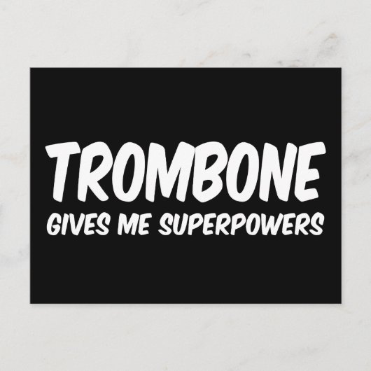 Carte Postale Superpouvoirs de trombone Musique de super-héros d (Devant)