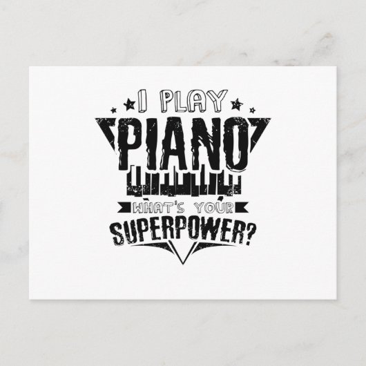 Carte Postale Superpuissance de piano (Devant)