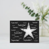 Carte Postale Superstar ! | Noir (Debout devant)