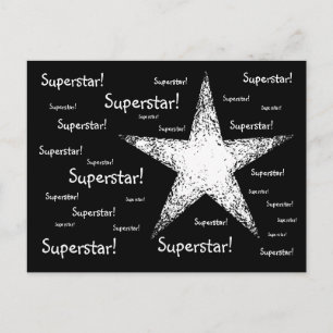 Carte Postale Superstar !   Noir