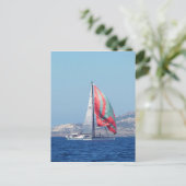 Carte Postale Superyacht Avec Spinnaker (Debout devant)