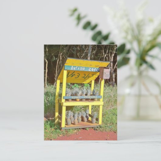 Carte Postale Support d'ananas maui doux (Debout devant)