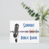 Carte Postale Support de la radio publique (Matte) (Debout devant)