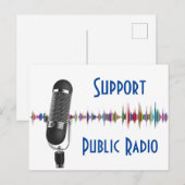 Carte Postale Support de la radio publique (Matte) (Devant / Derrière)