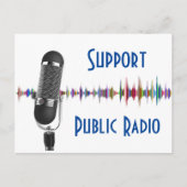 Carte Postale Support de la radio publique (Matte) (Devant)