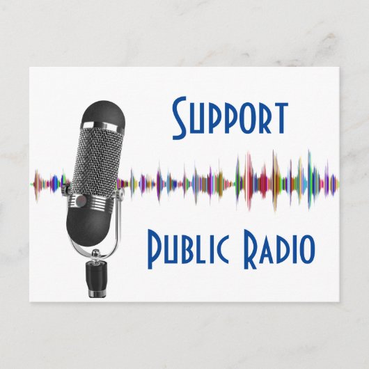 Carte Postale Support de la radio publique (Matte) (Devant)