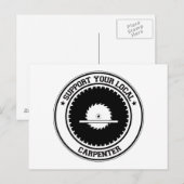 Carte Postale Support de votre charpentier local (Devant / Derrière)