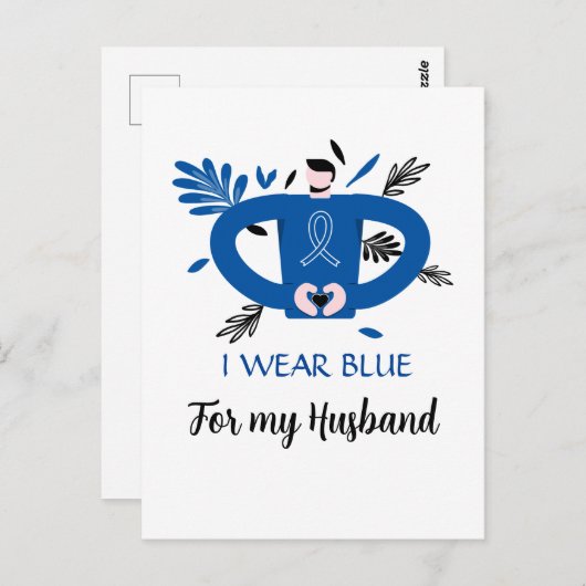 Carte Postale Support du cancer personnalisé (Devant / Derrière)