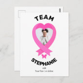 Carte Postale Support Équipe De Sensibilisation Au Cancer Du Sei (Devant / Derrière)