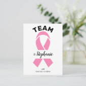 Carte Postale Support Équipe De Sensibilisation Au Cancer Du Sei (Debout devant)