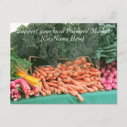 Carte postale - Support Farmers Market - Carottes (Devant)