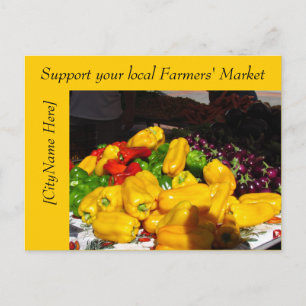 Carte postale - Support Farmers Market - Poivrons