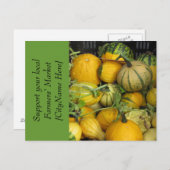 Carte postale - Support Farmers Market - Squash (Devant / Derrière)