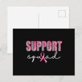 Carte Postale Support Squad Leopard Pink Warrior Breast Cancer A (Devant / Derrière)