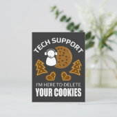 Carte Postale Support technique Cookie Supprimer Computer Scient (Debout devant)