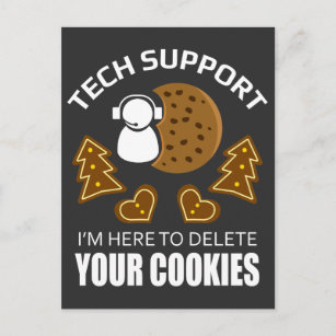 Carte Postale Support technique Cookie Supprimer Computer Scient