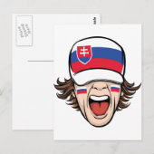 Carte Postale Supporter de sport slovaque (Devant / Derrière)