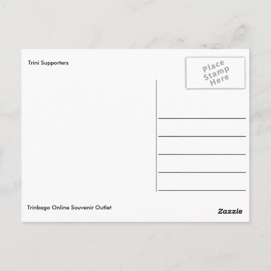 Carte Postale Supporters de Trini (Dos)