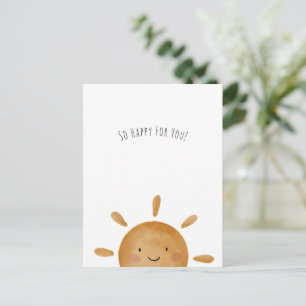 Carte Postale Supportive So Happy For You Quote Sun Illustration