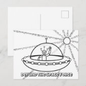 Carte Postale Supprimer le financement de la Force spatiale - UF (Devant / Derrière)