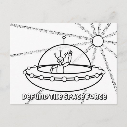 Carte Postale Supprimer le financement de la Force spatiale - UF (Devant)