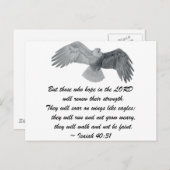 Carte Postale Sur des ailes comme des aigles - Is 40:31 (Devant / Derrière)