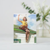 Carte Postale Sur la broche du toit (Debout devant)