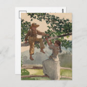 Carte Postale Sur la clôture | Winslow Homer (Devant / Derrière)