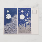 Carte Postale Sur la lune avec des chats perses (Dos)