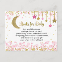 Sur la lune Baby shower rose livres pour bébé