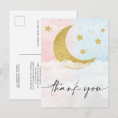 Carte Postale Sur la lune, le Merci de révélation du genre (Devant / Derrière)