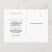 Carte Postale Sur la lune, le Merci de révélation du genre (Dos)