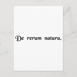 Carte Postale Sur la nature des choses.