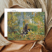 Carte Postale Sur la piste Chasse Chien Winslow Homer