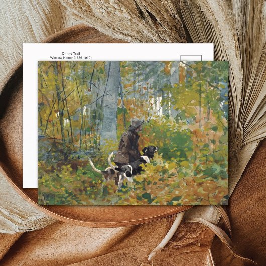 Carte Postale Sur la piste Chasse Chien Winslow Homer