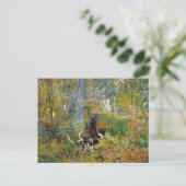 Carte Postale Sur la piste Chasse Chien Winslow Homer (Debout devant)