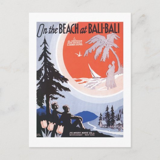 Carte Postale Sur la plage de Bali Songbook Cover (Devant)