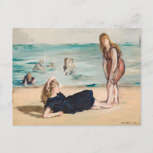 Carte Postale Sur la plage   Édouard Manet
