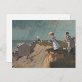 Carte Postale Sur la plage, New Jersey, art (Devant / Derrière)