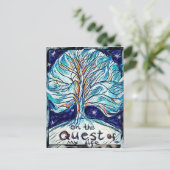 Carte Postale Sur la quête de ma vie - Arbre - Étoiles (Debout devant)