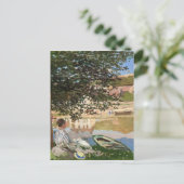 Carte Postale Sur la rive de la Seine par Monet (Debout devant)