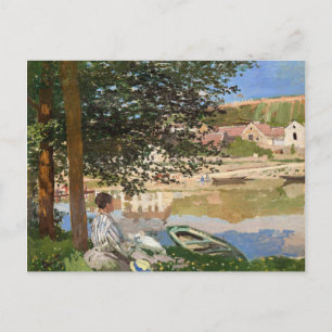 Carte Postale Sur la rive de la Seine par Monet