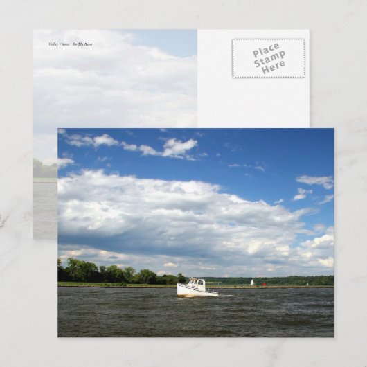 Carte Postale Sur la rivière (Devant / Derrière)