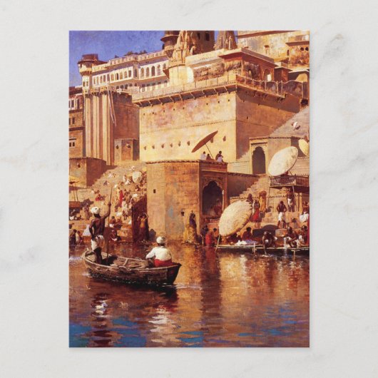 Carte Postale Sur la rivière Benares par Edwin Lord Weeks (Devant)